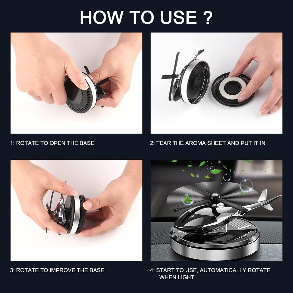 🚗 Helicopter Rotating Car Air Freshener – Stylish Dashboard Decoration with Long-Lasting Fragrance - Image 2