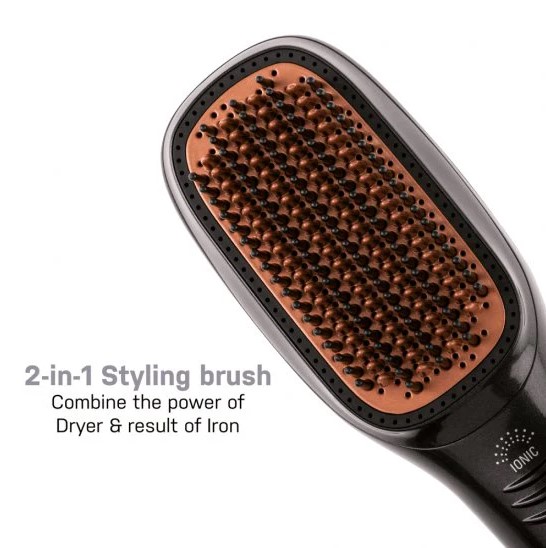 Joy Professional 2-in-1 Hair Dryer & Straightening Brush Dry & Style in One Step | Ionic Technology | Anti-Frizz | For All Hair Types - Image 4